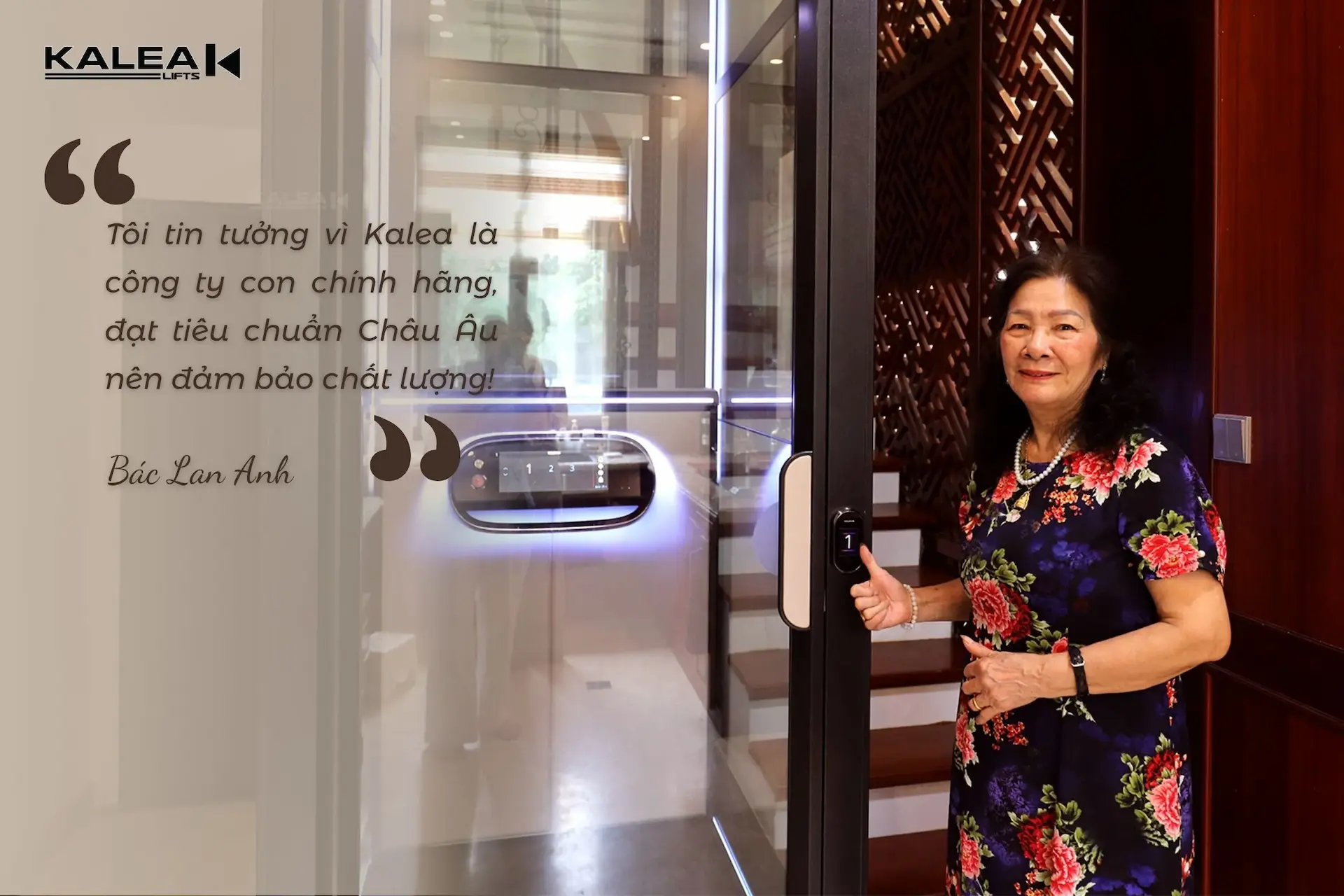 Bác Lan Anh – Lắp đặt thang máy không hố pít X50 Limited tại Vinhomes Riverside, Hà Nội