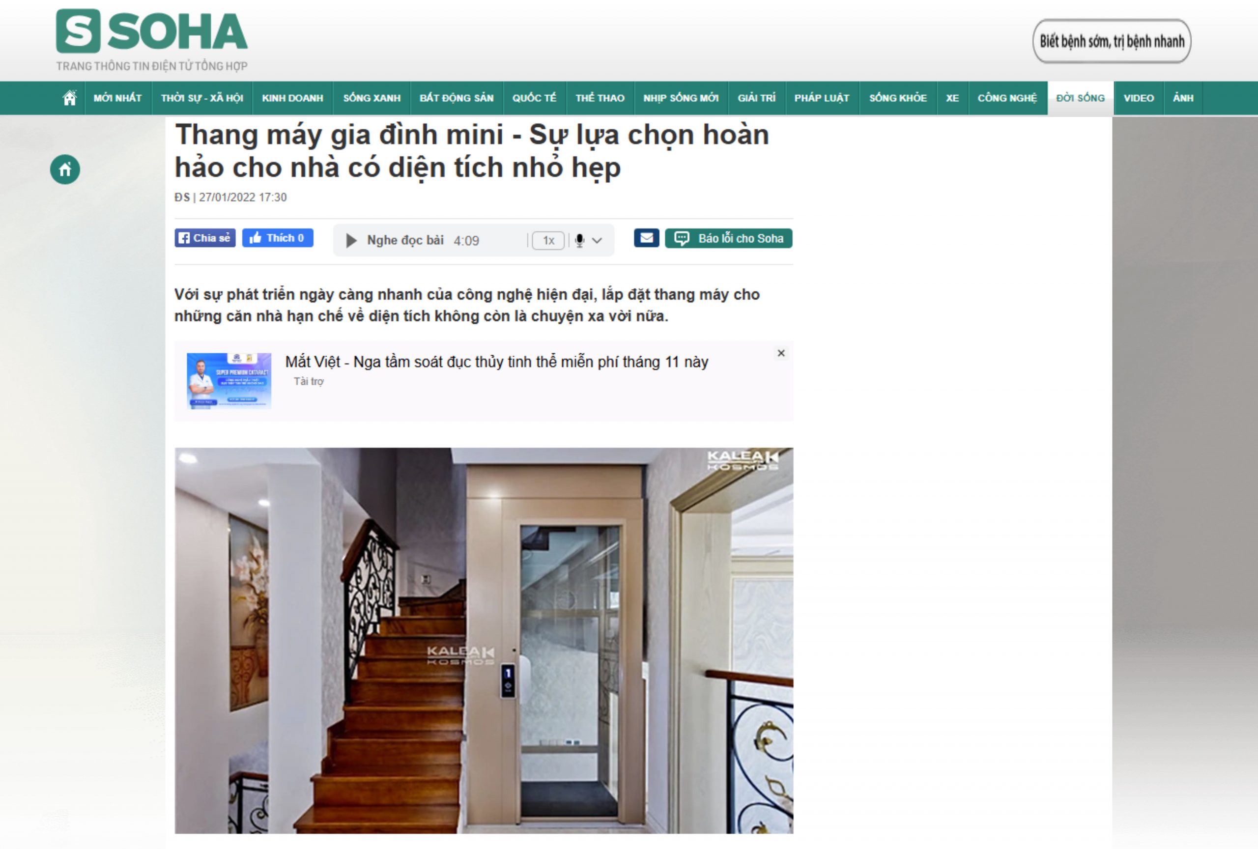 Thang máy gia đình mini – Sự lựa chọn hoàn hảo cho nhà có diện tích nhỏ hẹp